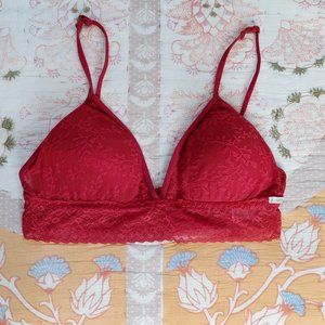 Calvin Klein red lace bralette